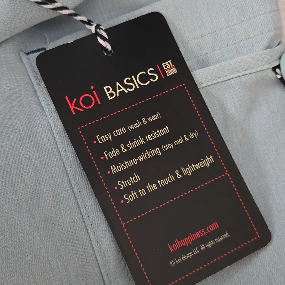 Koi Blue Heathered Scrub Pants - Picture 7 of 7